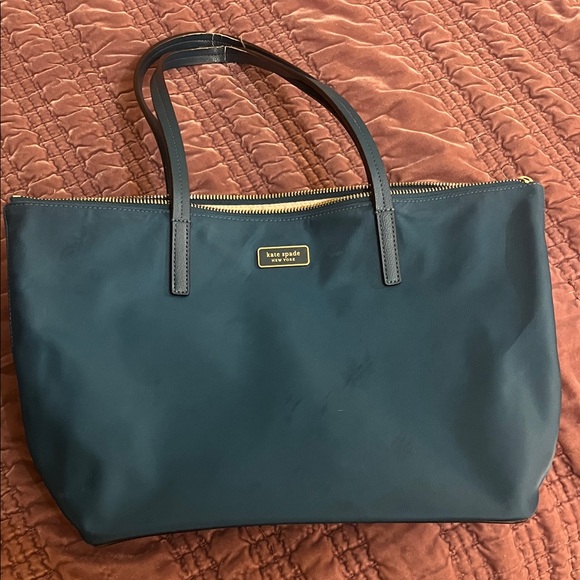 Kate Spade Teal Tote Bag - Picture 1 of 10